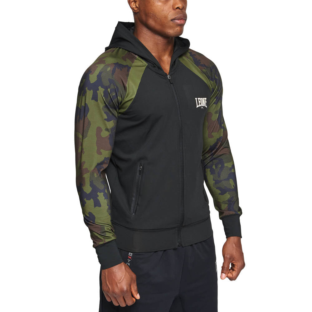 Sportowa bluza z kapturem camo green