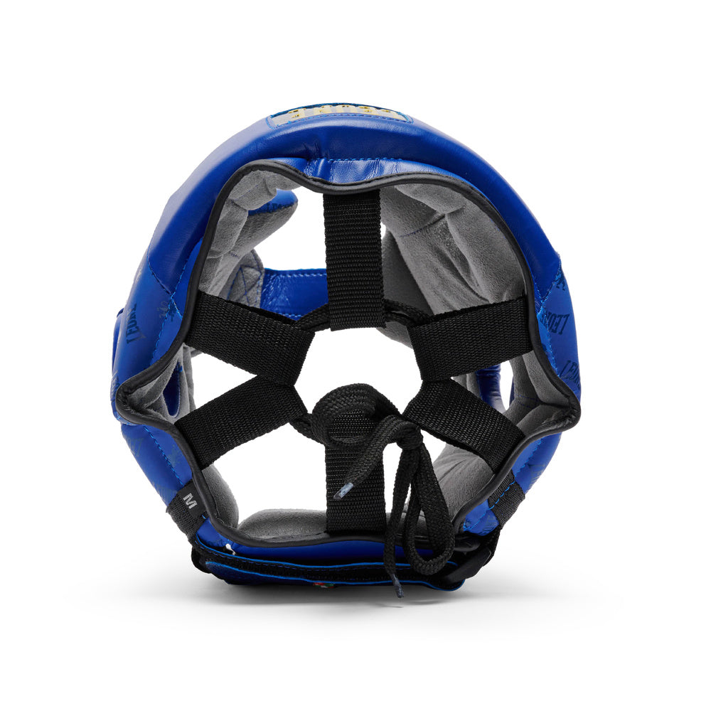 Kask bokserski niebieski treningowy model DNA