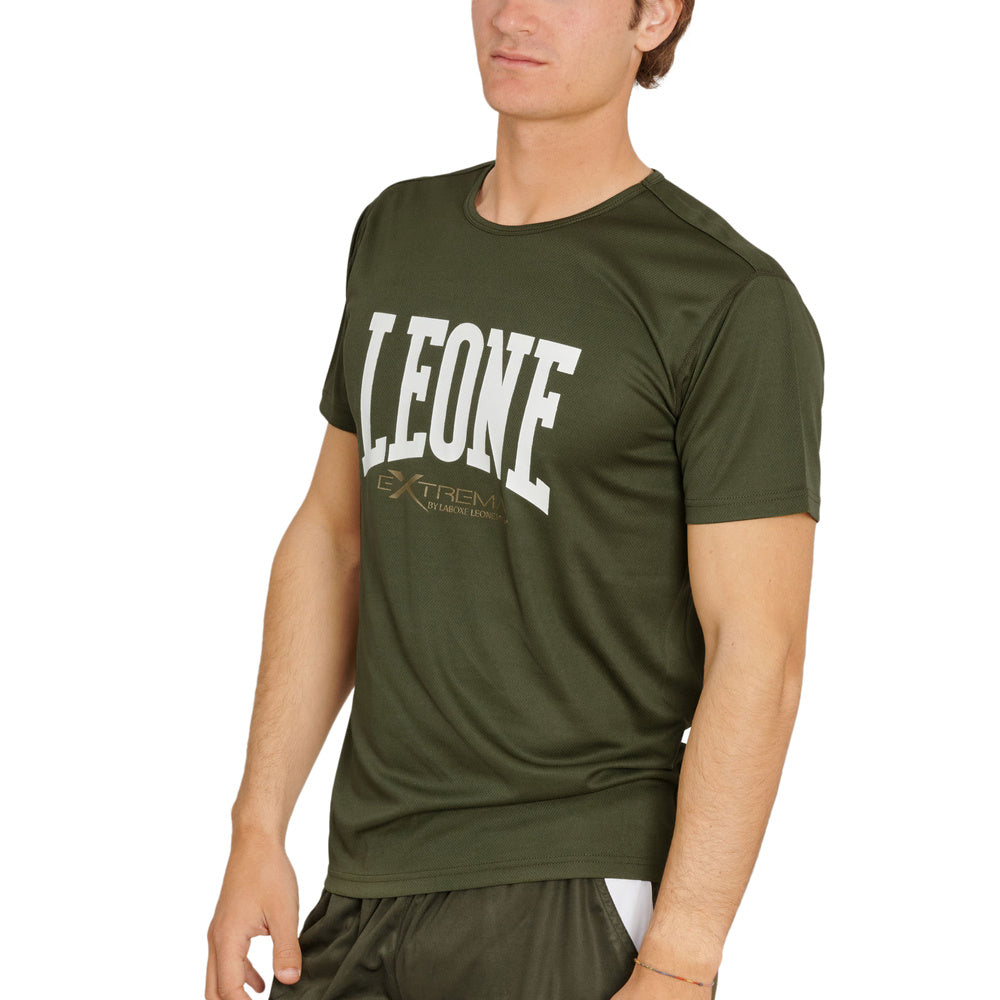 T-shirt w kolorze zielonym model LOGO marki Leone1947
