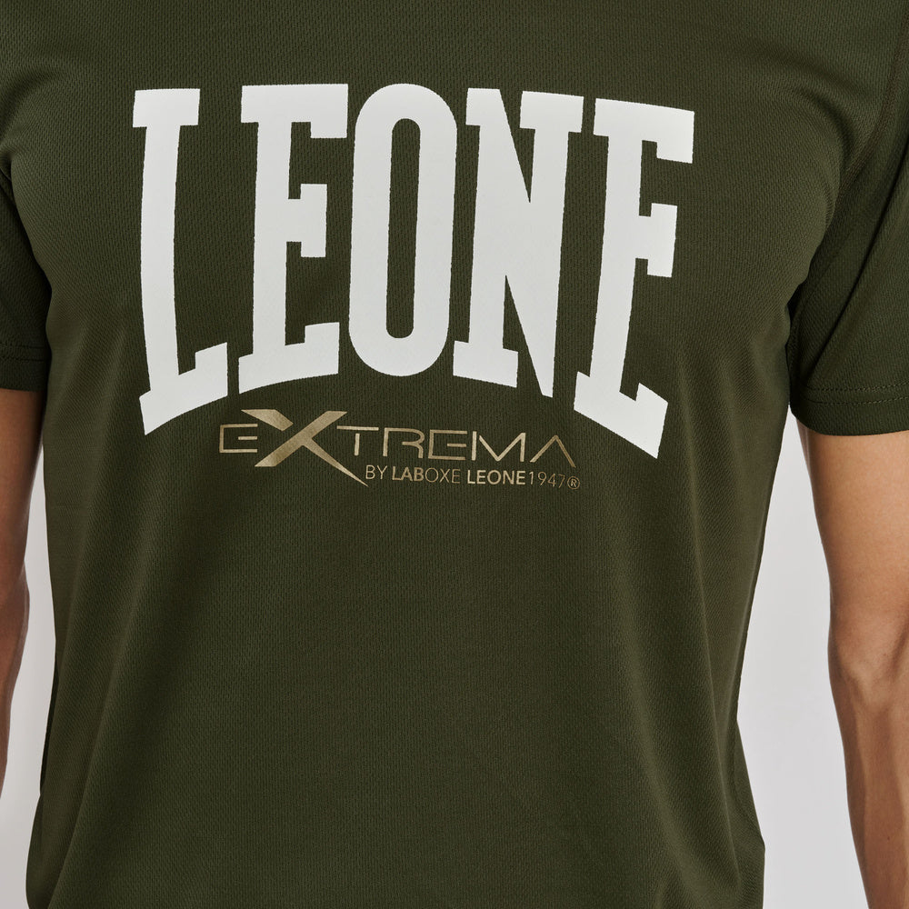 T-shirt w kolorze zielonym model LOGO marki Leone1947