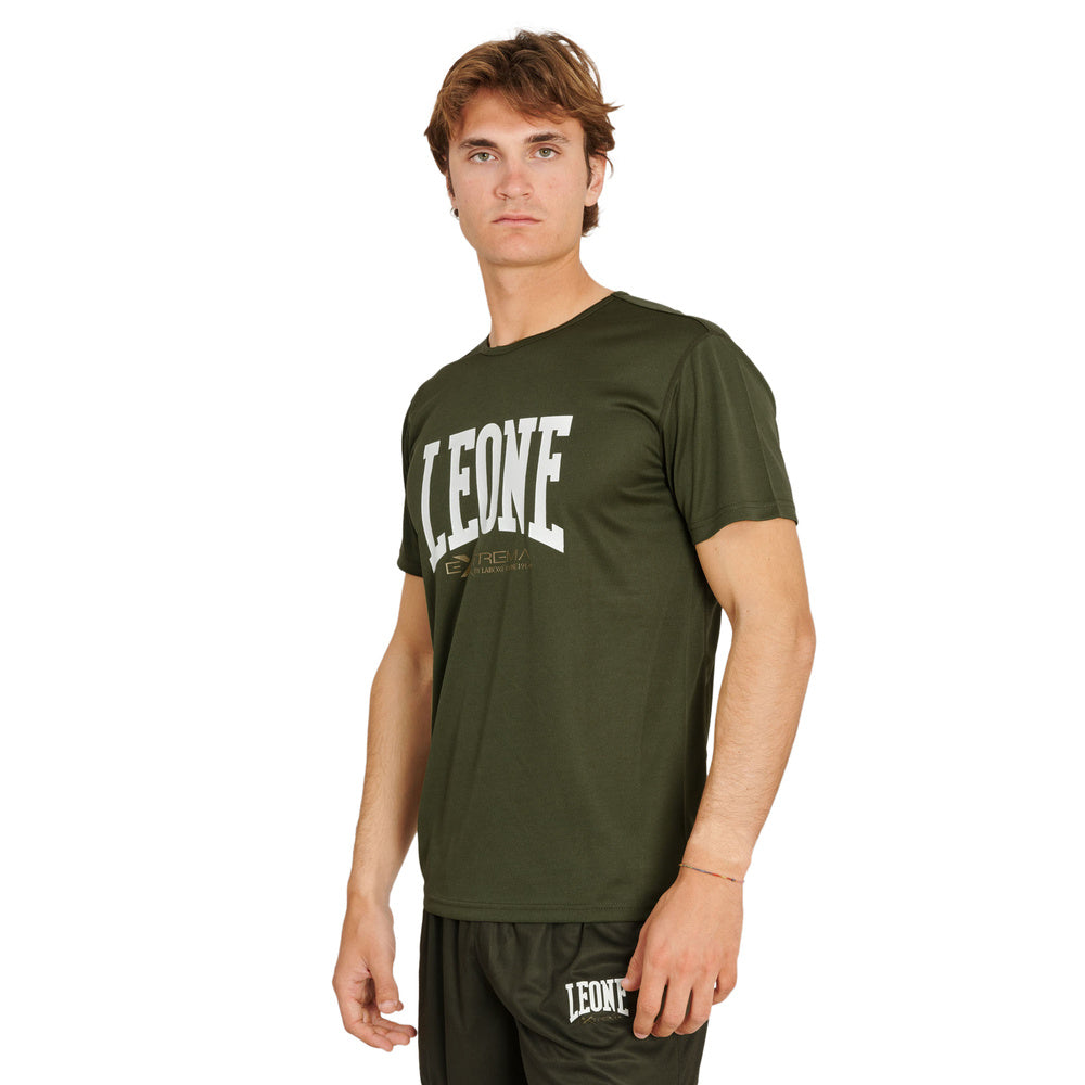 T-shirt w kolorze zielonym model LOGO marki Leone1947