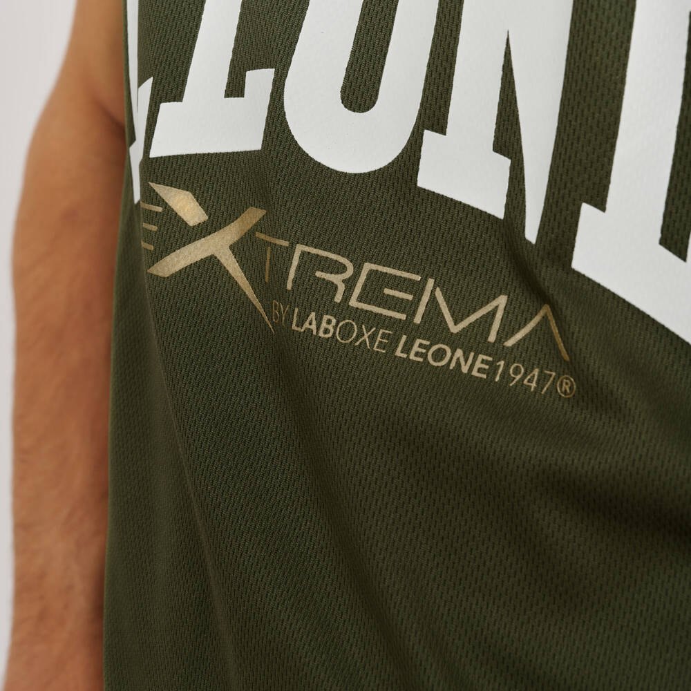 Zielony Tank sportowy LOGO marki Leone1947