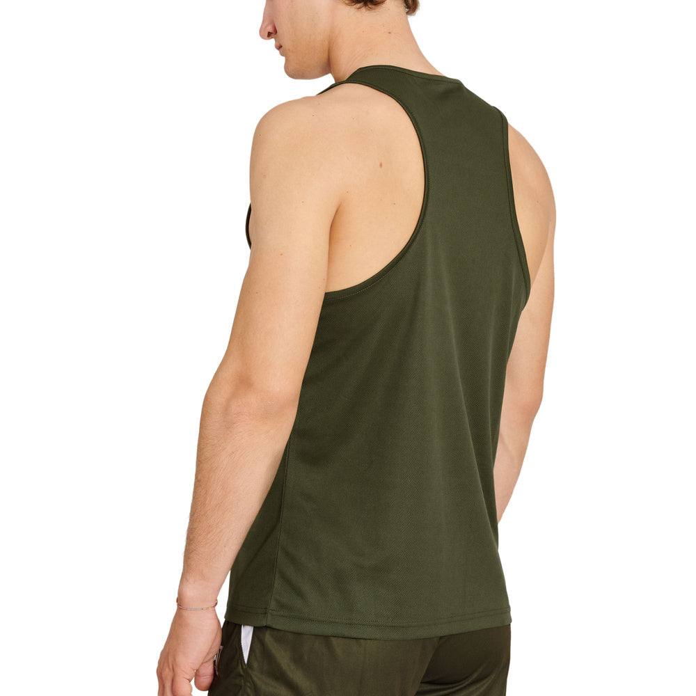 Zielony Tank sportowy LOGO marki Leone1947