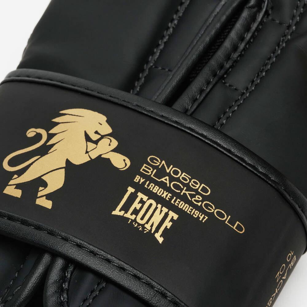 Rękawice bokserskie BLACK&GOLD czarne Leone1947